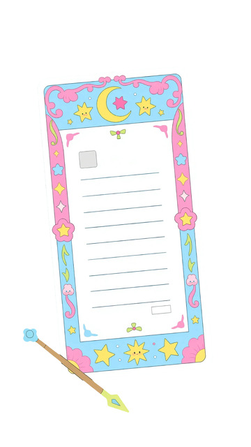 卡通星星月亮便签纸设计