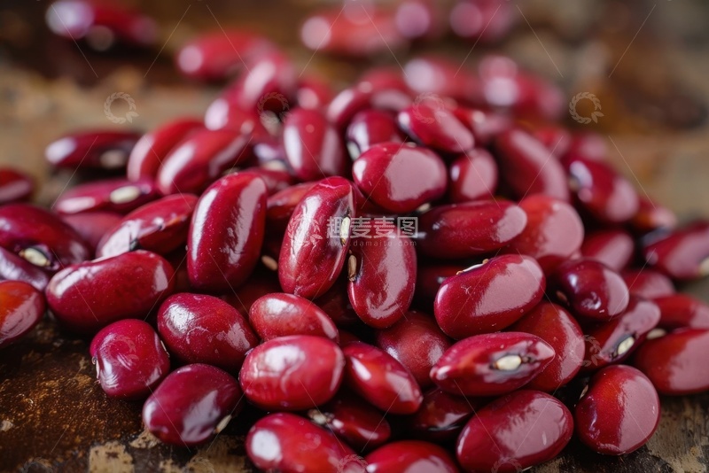 高清大图下载【趣麦麦图】放在桌面的一堆红豆