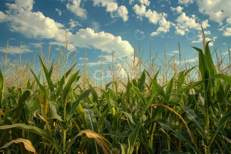 高清大图下载【趣麦麦图】农田里生长的稻田