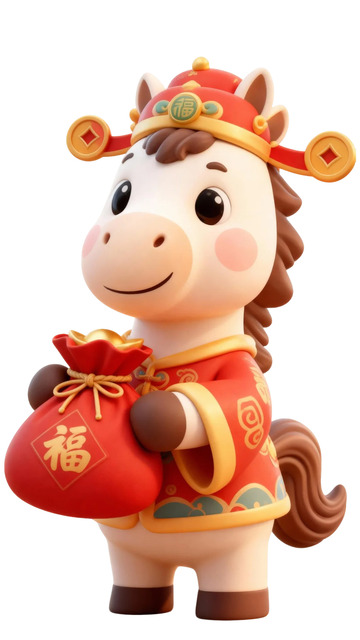 可爱卡通牛年吉祥物