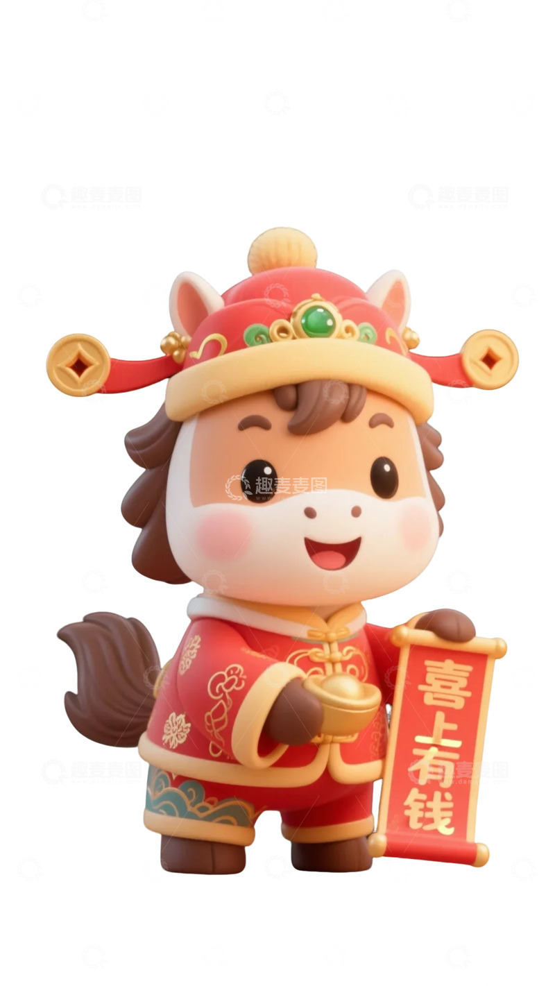高清大图下载【趣麦麦图】-可爱牛年吉祥物喜庆摆件