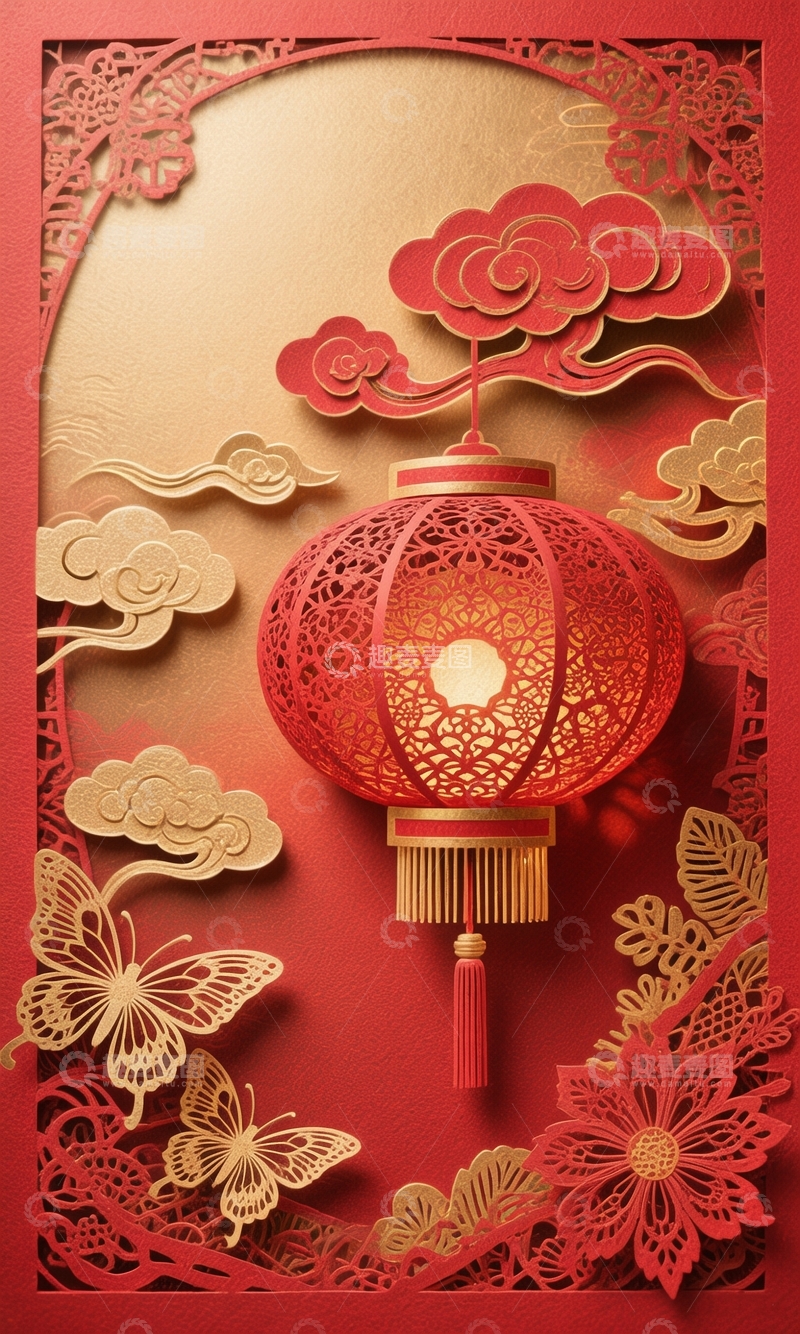 高清大图下载【趣麦麦图】国风喜庆节日背景11