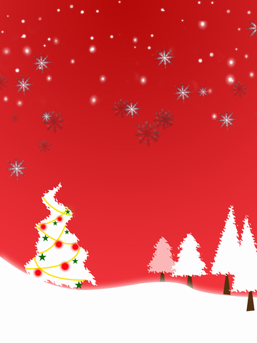 圣诞树雪花节日背景