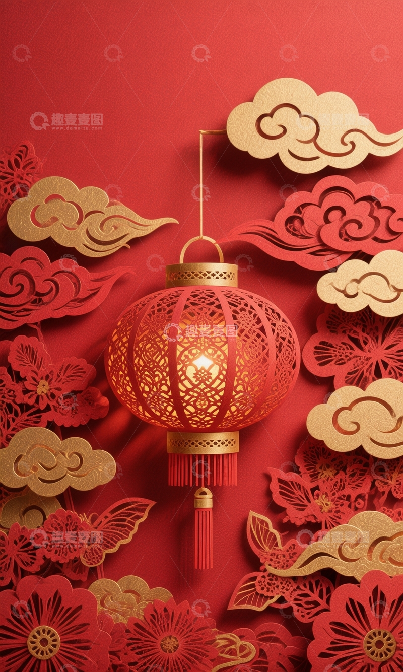 高清大图下载【趣麦麦图】-国风喜庆节日背景2