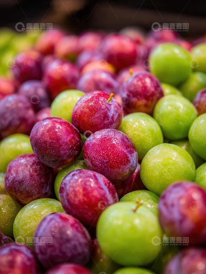 高清大图下载【趣麦麦图】李子  紫玉  夏果 