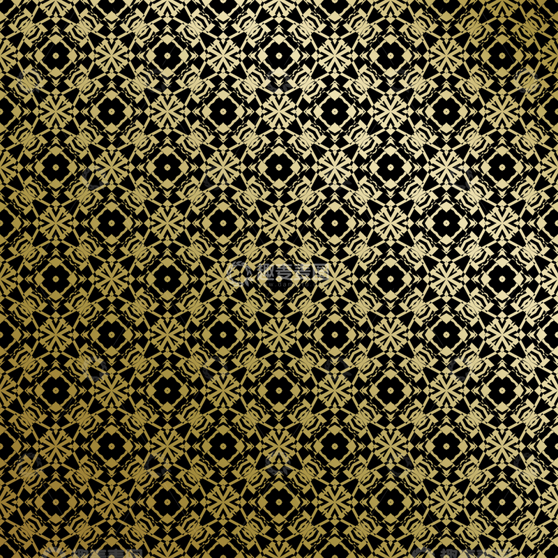 源文件下载【趣麦麦图】黑金中式几何花纹背景图26