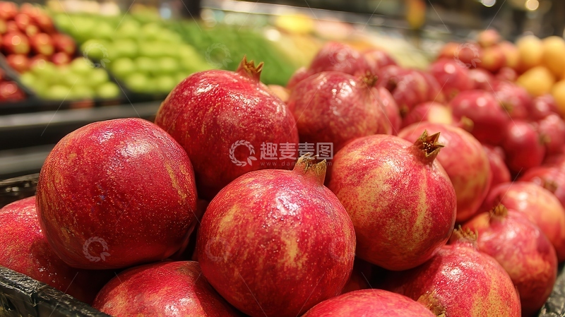 高清大图下载【趣麦麦图】石榴  红玉  团圆