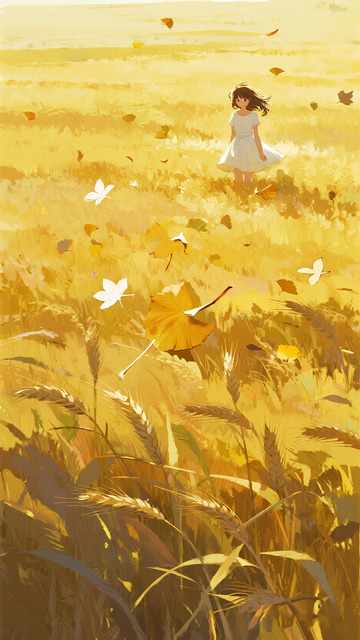 麦田秋意 少女动漫梦幻图景