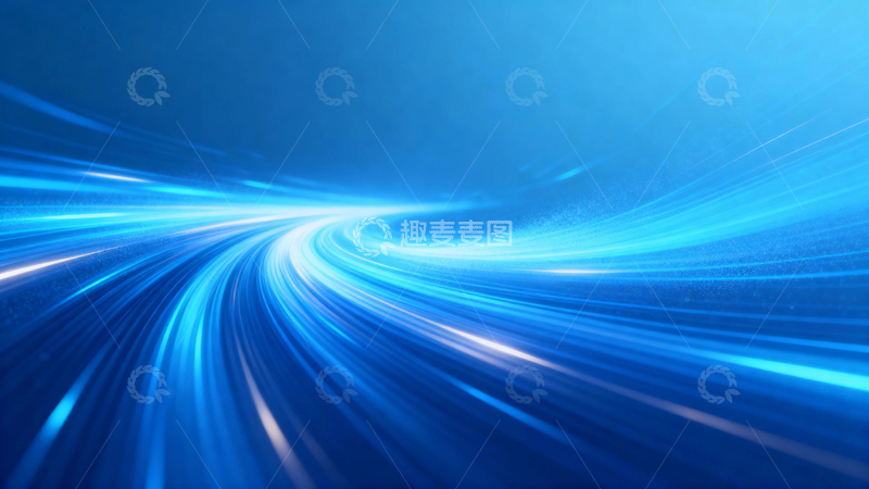 高清大图下载【趣麦麦图】蓝色科技光影商务背景10