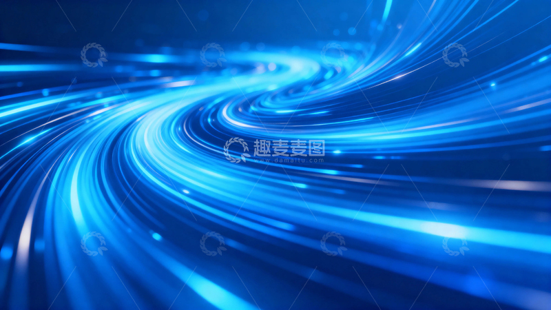 高清大图下载【趣麦麦图】蓝色光影科技商务背景12