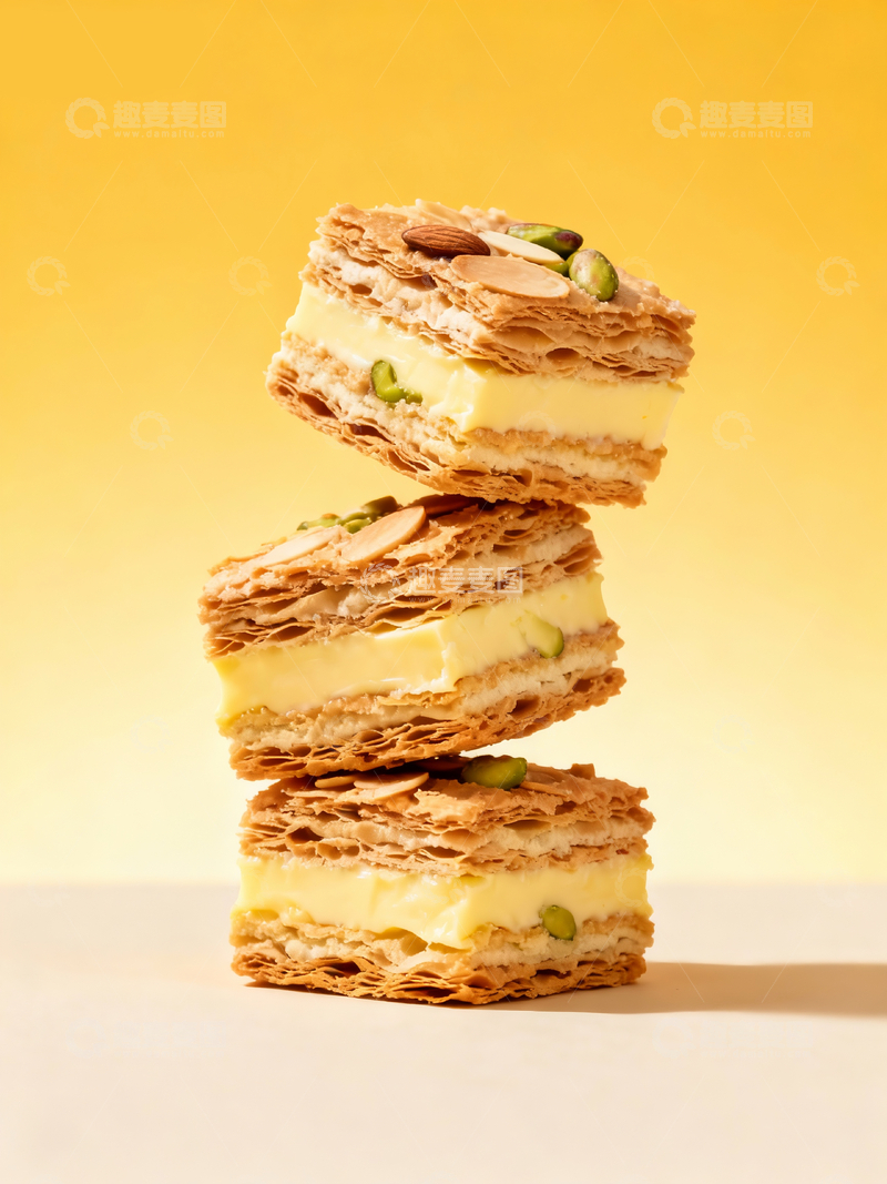 源文件下载【趣麦麦图】巴旦木拿破仑酥1