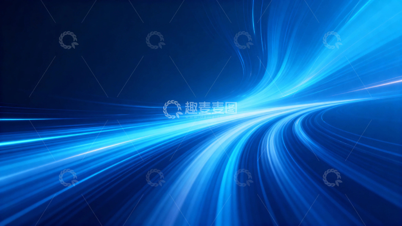 高清大图下载【趣麦麦图】蓝色科技光影商务背景8