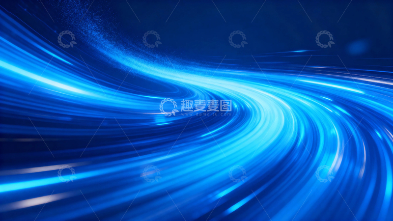 高清大图下载【趣麦麦图】蓝色科技光影商务背景7