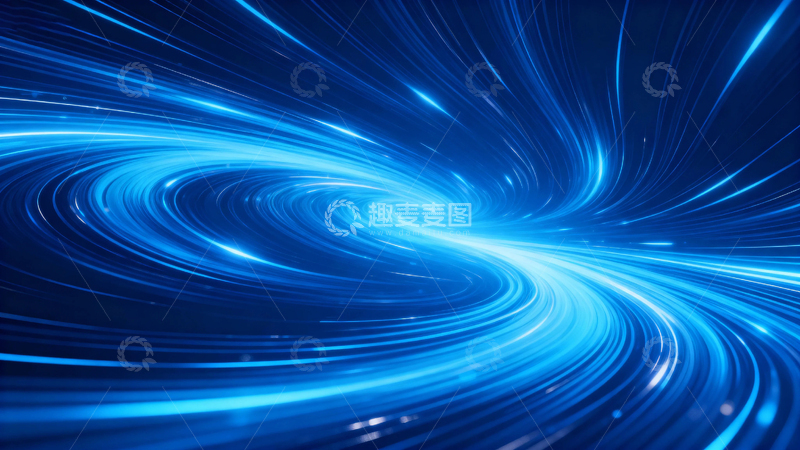 高清大图下载【趣麦麦图】蓝色光影科技商务背景17