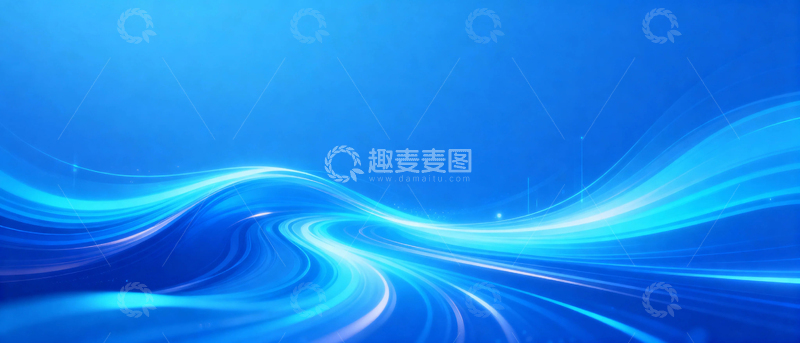 高清大图下载【趣麦麦图】蓝色科技光影商务背景3