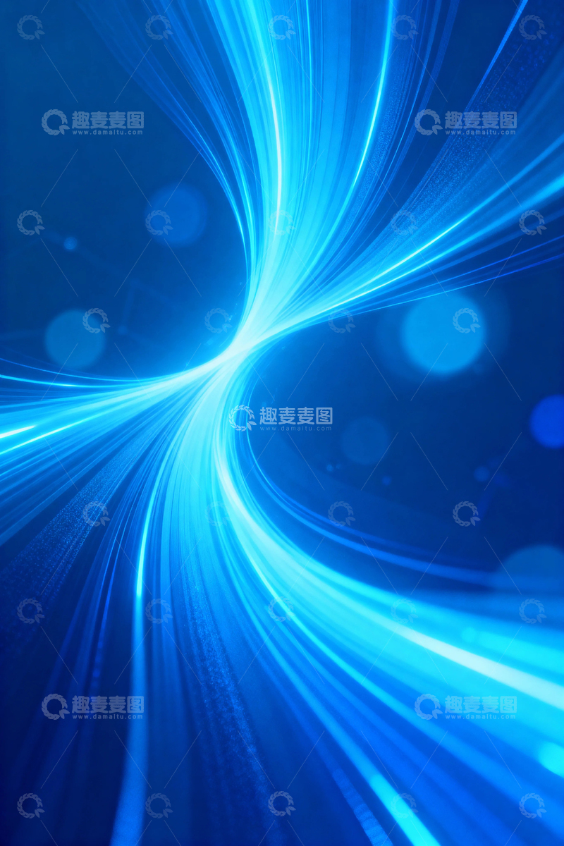 高清大图下载【趣麦麦图】蓝色光影科技商务背景10