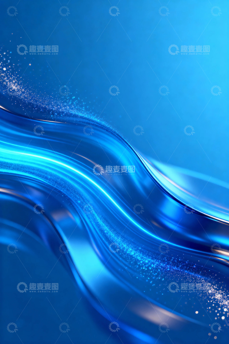 高清大图下载【趣麦麦图】蓝色科技渐变背景