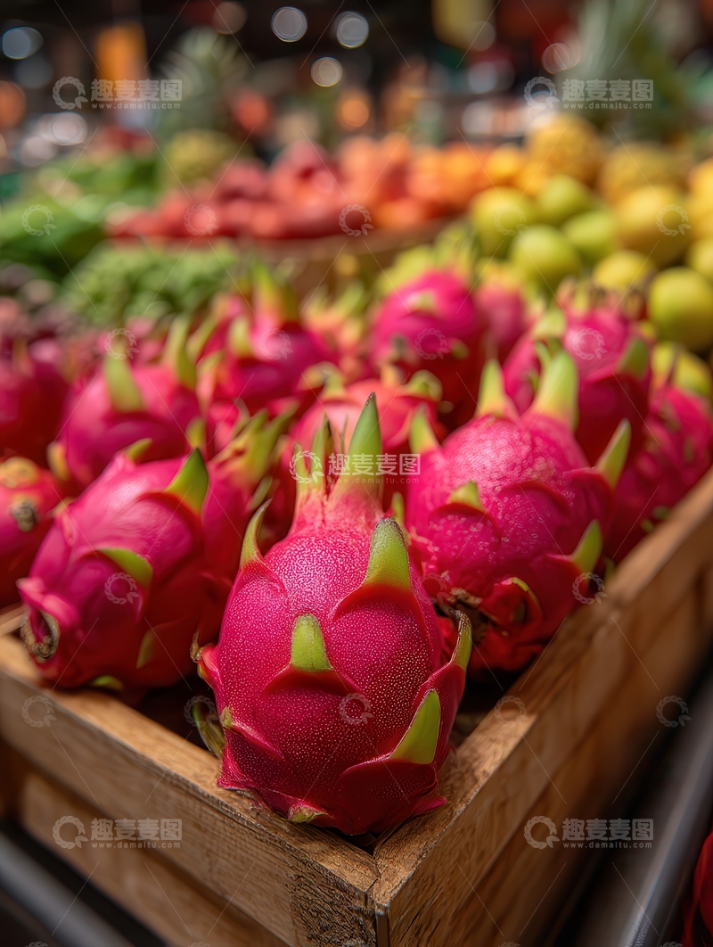 高清大图下载【趣麦麦图】火龙果  玫红   多汁