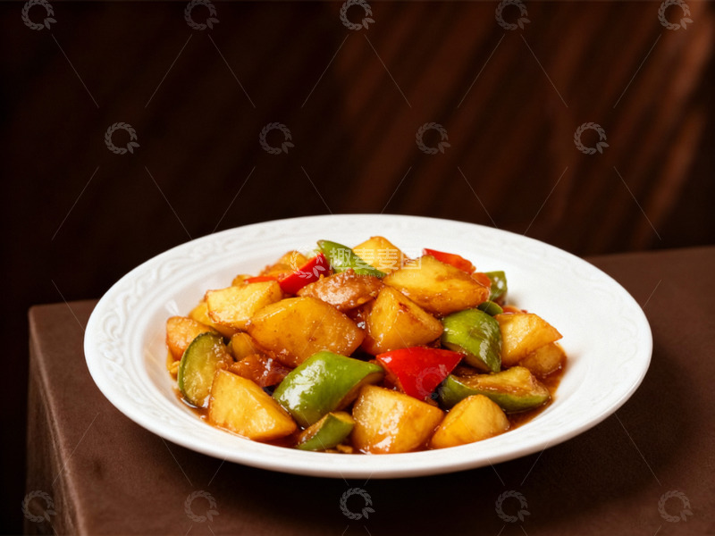 高清大图下载【趣麦麦图】美食菜品地三鲜1