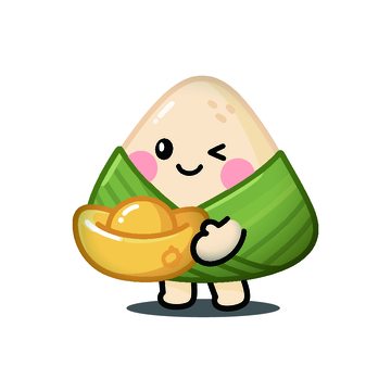 卡通粽子吉祥物插画