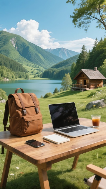 山水田园办公场景