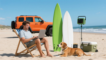 海滩冲浪工作生活照