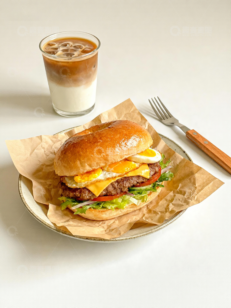 源文件下载【趣麦麦图】奶油风早餐1