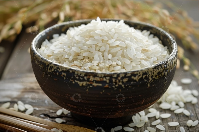 高清大图下载【趣麦麦图】一碗白色的大米