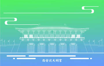 大明宫建筑线稿