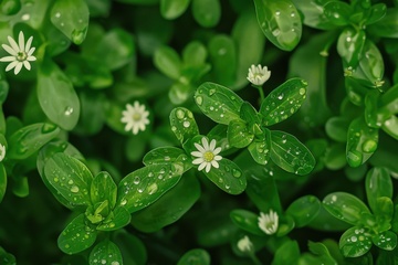 三叶草草丛特写美景