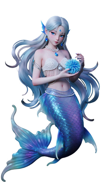 幻想风格美人鱼插画