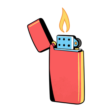 卡通风格打火机插画