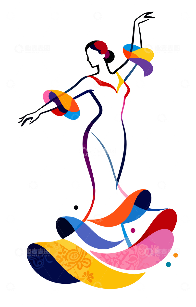 源文件下载【趣麦麦图】-抽象艺术女性人物设计