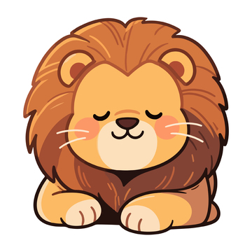 卡通狮子表情包设计素材