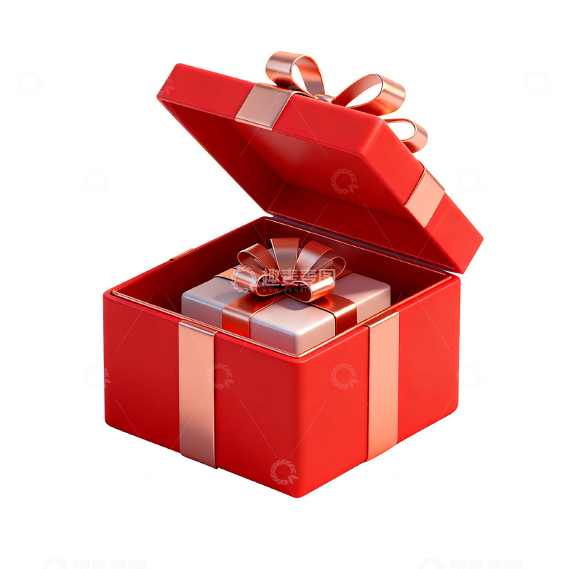高清大图下载【趣麦麦图】红色礼盒礼物图片
