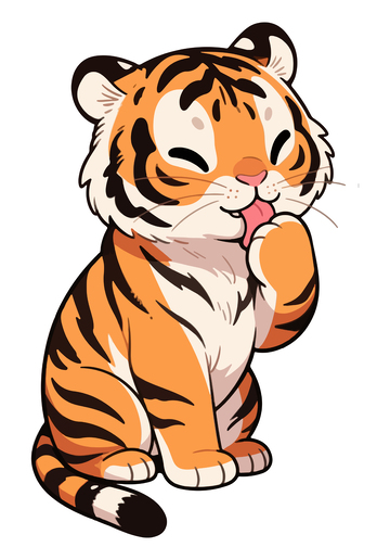 卡通可爱小老虎插画