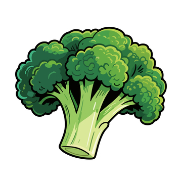 卡通风格西兰花插画