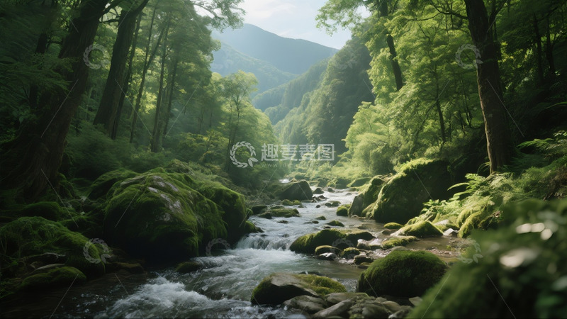 高清大图下载【趣麦麦图】航拍森林山脉云海1