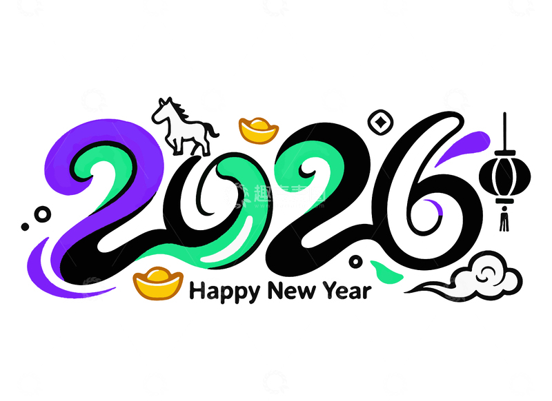 2026新年艺术字设计素材