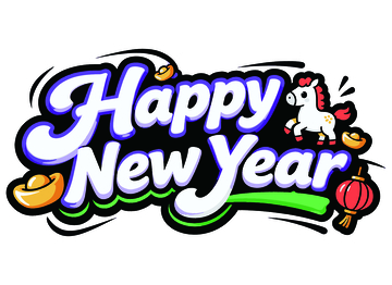 卡通新年字体设计素材9