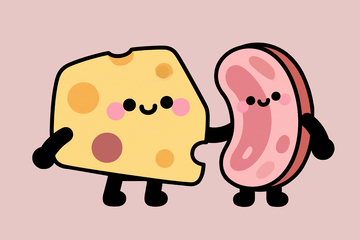 扁平风格芝士和火腿6