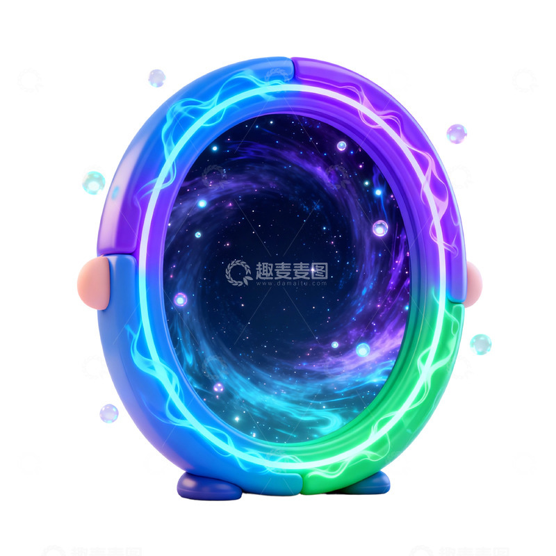 高清大图下载【趣麦麦图】彩虹宇宙门3D建模图