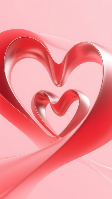 金属心形浪漫背景设计