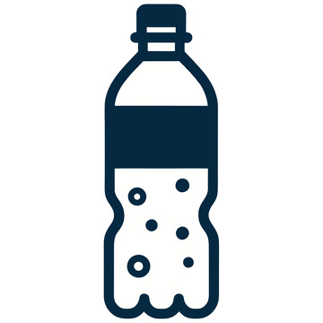 简约塑料瓶水瓶汽水矢量设计图标