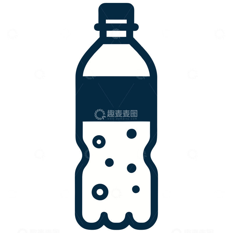 简约塑料瓶水瓶汽水矢量设计图标