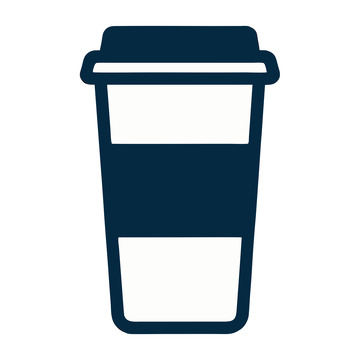 简约咖啡杯图标矢量素材