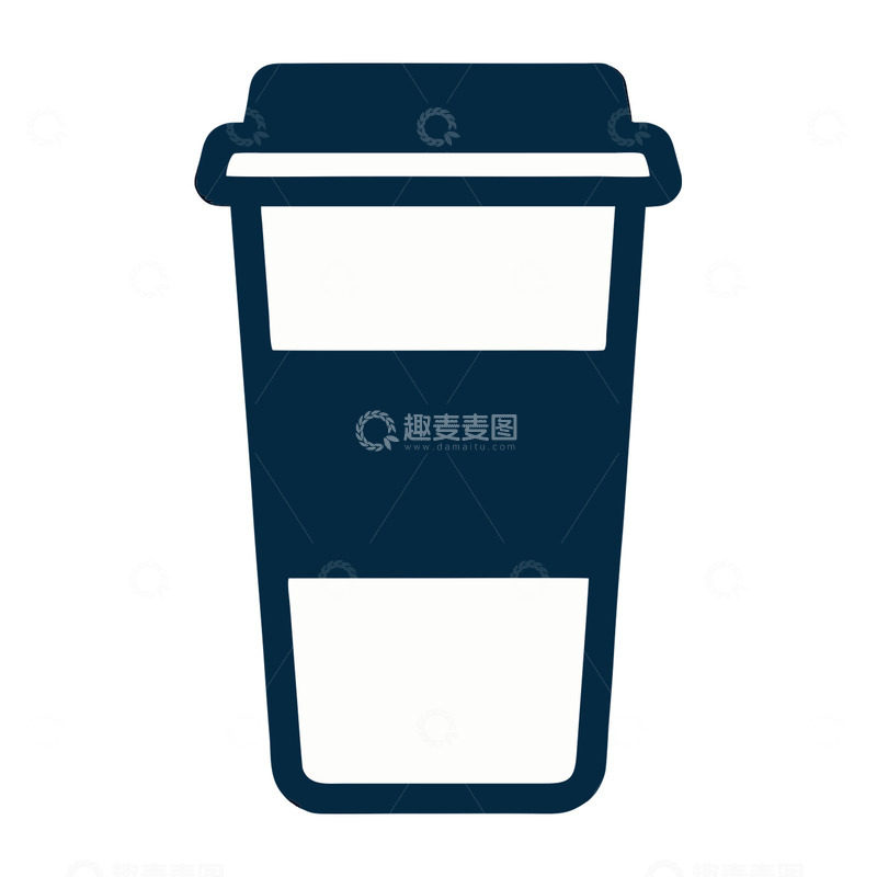 简约咖啡杯图标矢量素材