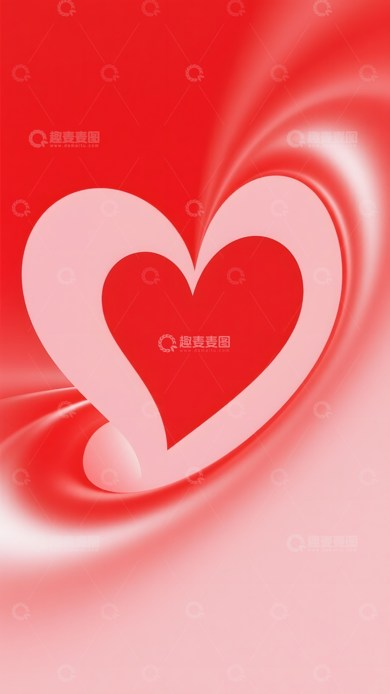 高清大图下载【趣麦麦图】心形浪漫红色背景设计