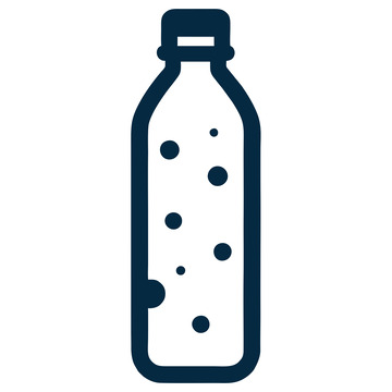 简约风格矿泉水瓶矢量图标设计