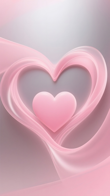 粉色心形浪漫艺术
